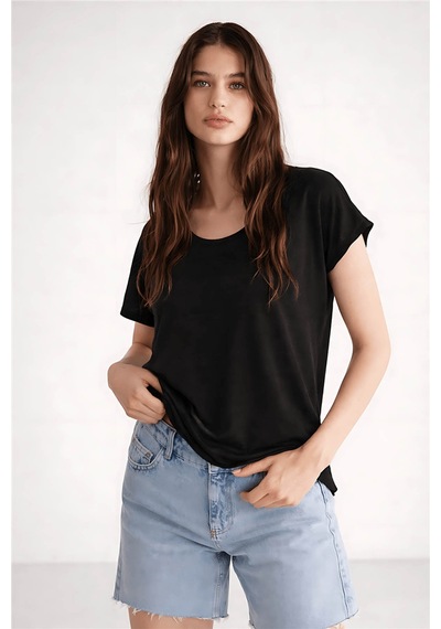 Fashion Friends Simli Bluz Siyah Kadın Bluz 26y0202k1