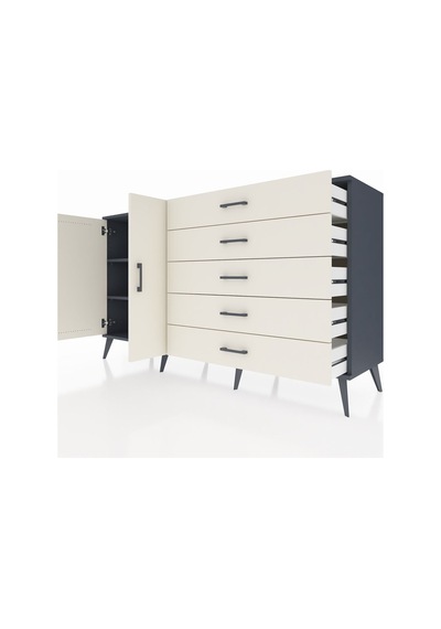 Kronos Konsol 4 Raflı 5 Çekmeceli 2 Kapaklı 176x59x99 Antrasit-aytaşı Aytası - Antrasıt Kronos Konsol 4 Raflı 5 Çekmeceli 2 Kapaklı 176x59x99 Antrasit-aytaşı Aytası - Antrasıt