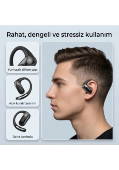 Bix OWS2 Bluetooth 5.4 Kancalı Kulak İçi Spor Kulaklık