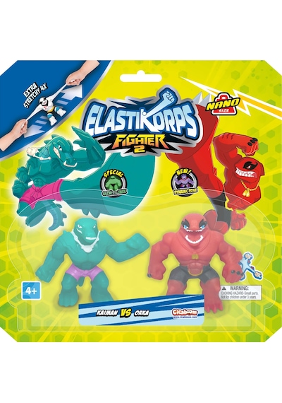Elastikorps Fighters İkili Paket 7 Cm Kaiman Vs Orka Goojitzu