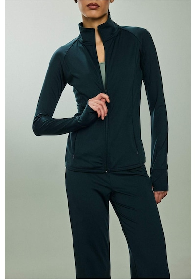 Defacto Fitted Ultra Soft Fermuarlı Hırka B3985ax26spgn1051 Yeşil-gn1051