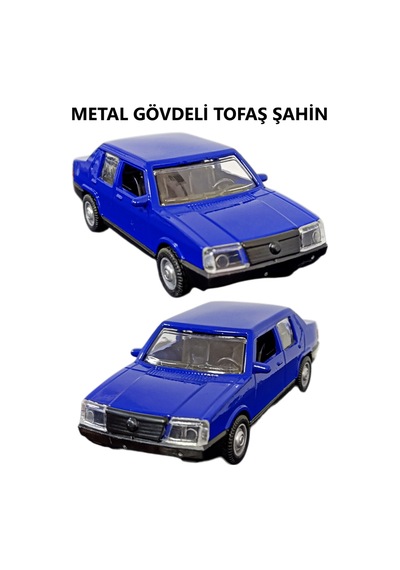 Oyuncak Tofaş Şahin Metal Çekbırak Araba Mavi 14 Cm. 1:30 Boyut Mavi