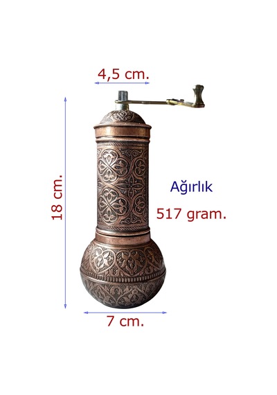 Binbir Trend Osmanlı Kahve Değirmeni ve Baharat Değirmeni Btb-Kahverengi