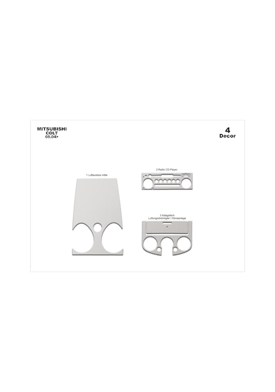Mitsubishi Colt Torpido Kaplama 2004-2007 4 Parça Alüminyum