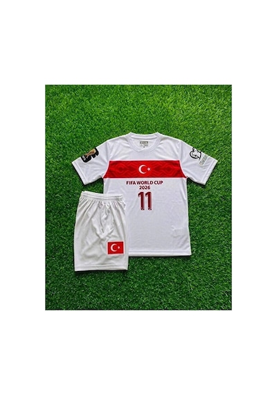 Türkiye 2026 Dünya Kupası Kenan Yıldız İç Saha Çocuk Forması Whi Çok Renkli
