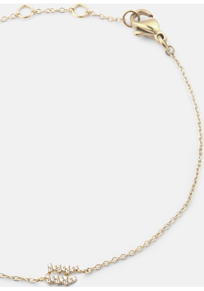 Crystal Zodiac Chain Bracelet Gold Altın