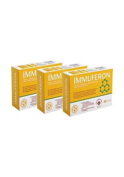 Immuferon - Beta Glucan Ve Vitamin C Gıda Takviyesi 3X30 Kapsül