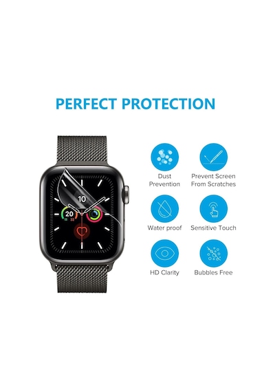 Apple Uyumlu Watch 9 45mm Ekran Koruyucu Şeffaf Tpu Film 2 Adet