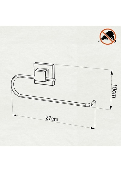 Tekno Tel Ef-240 Siyah Kağıt Havluluk Yapışkanlı/vidalı Deliksiz Mutfak/banyo Rulo Askısı Mat Siyah