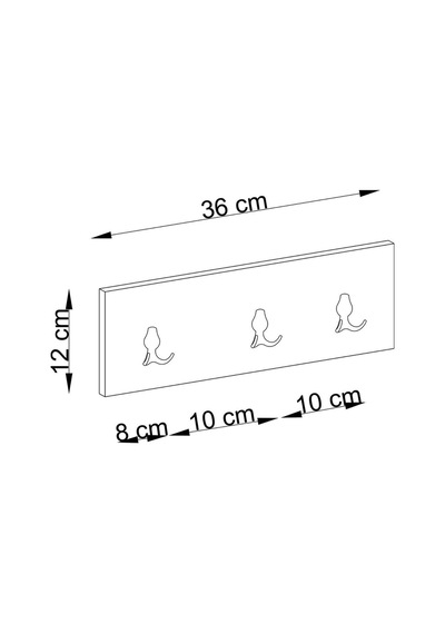 Decormet 3lü Askılık Ceviz Ceviz