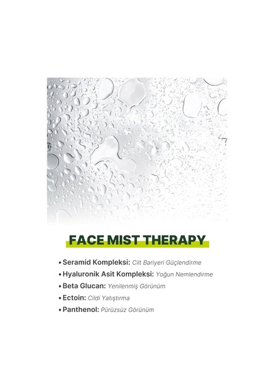 Lunova Anında Işıltı Ve Gün Boyu Yoğun Nemlendirici Yüz Spreyi Seramid Kompleksi Face Mist Therapy 50ml