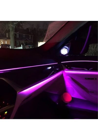 Araç İçi Atmosfer Ambiyans Led Neon İp Led Rgb App Kontrollü 5 Parça