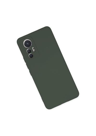 Xiaomi Mi 12 Lite Uyumlu Kılıf Nano İçi Kadife Silikon - Koyu Yeşil