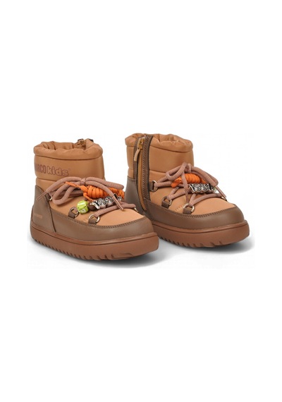 Marco Kids Sıcak Tutan Su Geçirmez Haki Aksesuar Bağcıklı Unisex Çocuk Bot Phita P