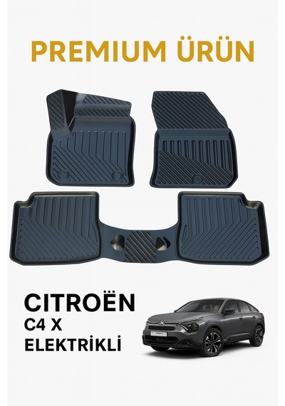 Citroen C4 X Elektrikli Uyumlu 3d Oto Paspas Premium