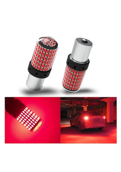 2 Adet 144 Led Kırmızı Renk 93 Tip Tek Duy Stop Ampulü