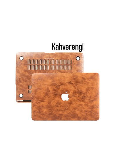 Apple Uyumlu MacBook Air Kılıf 13 İnç Deri Leat01 Eski Usb'li Model 2010-2017 A1369 A1466 İle Kahverengi