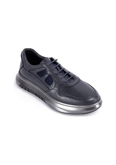 Lacivert Erkek Deri Sneaker-Lacivert