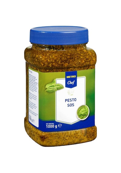 Metro Chef Pesto 1 Kg - Fesleğenli Makarna Ve Pizza Sosu 2'li Ekonomik Paket - 2 Adet Tarı