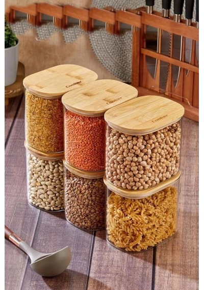 Cooker Borosilikat Cam Kavanoz 13 Cm 1 Adet Şeffaf-kahverengi