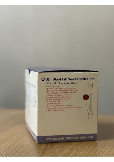 Bd Blunt Fill Needle With Filter 18g X 40mm 100lük