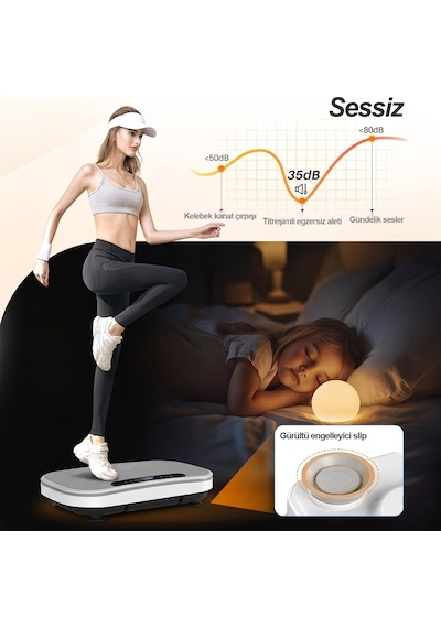 Bluetooth Led Işıklı Titreşimli Egzersiz Platformu Kumandalı Ev Fitness Aleti Direnç Lastiği Hediye