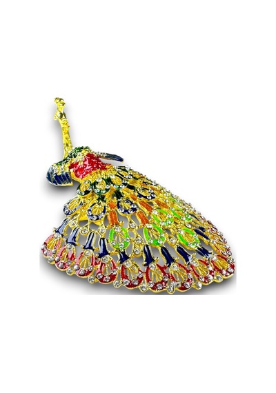 Aşağı Kuyruklu Mavi Kanat Tavuskuşu Biblo Taşlı & Zarif Dekoratif Obje 10 X 17 CM Aşağı Kuyruklu Mavi Kanat Tavuskuşu Biblo Taşlı & Zarif Dekoratif Obje 10 X 17 CM