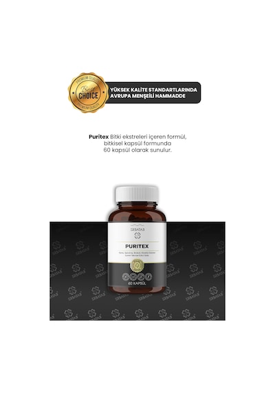 Erbatab Puritex (Kişniş - Spirulina - Brokoli - Klorella) 60 Kapsül