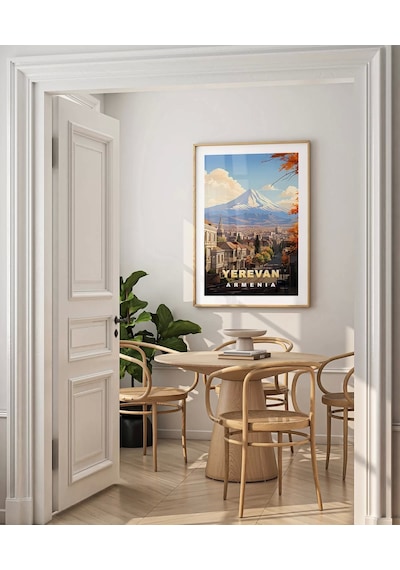 Çerçevesiz Poster Yerevan Ve Ararat Dağı Manzarası