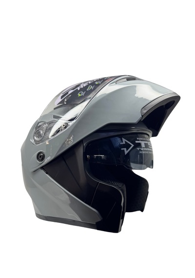 Kask Rs2 Marka Çene Açılır Güneş Vizörlü Nardo Gri