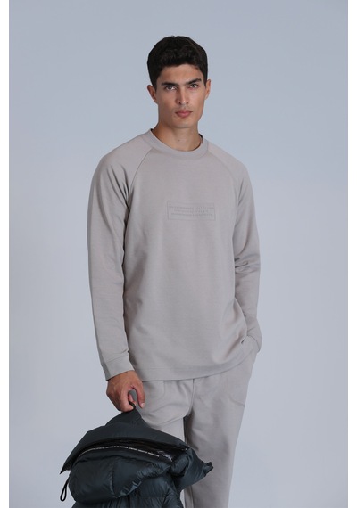 Lufian Lınes Erkek Sweatshirt Taş Taş 112030149100190 Taş