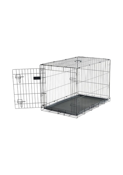 Güvenli Ve Katlanabilir Tek Kapılı Metal Köpek Kasası, Orta