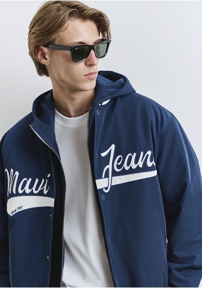 Mavi - Mavi Jeans Baskılı Lacivert Kolej Ceket 0110624-89353 Lacivert
