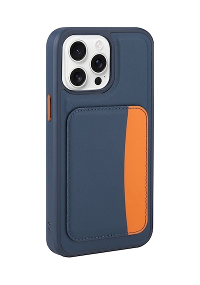 Zore Apple iPhone Uyumlu 16 Pro Max Kılıf Kartlıklı Zore X-kart Silikon Kapak - Lacivert