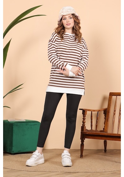 Kadın Sweatshirt-geniş Kalıp-tunik Boy-2 İplik S-m-l-xl 0152kdn 001