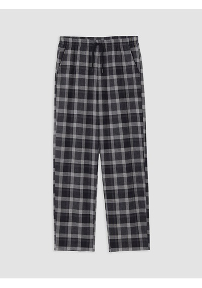 LC Waikiki Lc Waıkıkı Antrasit Regular Fit Ekose Erkek Pijama Altı