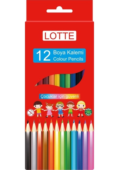 Lotte Kuru Boya Kalemi 12 Renk 12'li Kutu