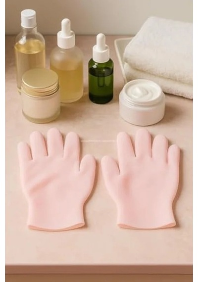Nemlendirici Silikon Spa Eldiveni, Gece Kullanımı İçin Yumuşak Tasarım, Pembe