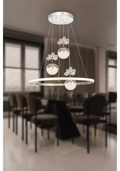 Eray Aydınlatma 2078-40 Kr 3 Toplu Led Krom Avize Krom