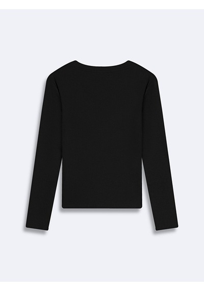 Ltb V Yaka Fitilli Siyah Sweatshırt 011258103960868 200 Siyah
