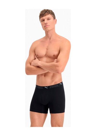 Puma Sport Erkek Pamuk Boxer 2Li Paket 935521 01 Siyah