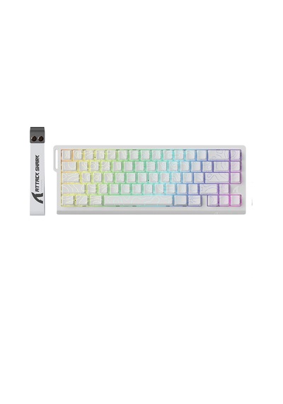 Attack Shark X68 He Hall Effect Rapid Trigger Mekanik Klavye Manyetik Switch White Contour