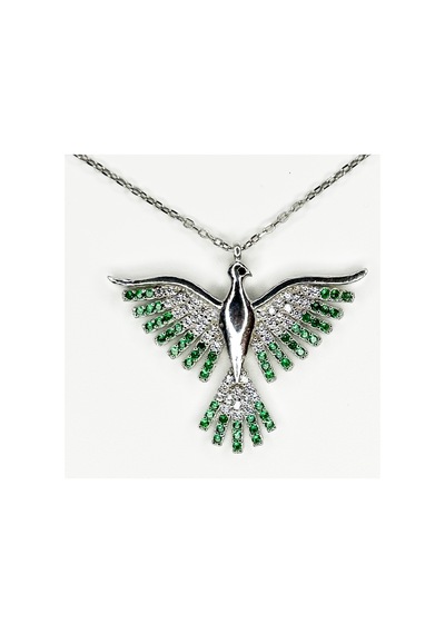 925 Ayar Gümüş Anka Kuşu Kolye - Zirkon Taşlı Minimal Tasarım Gümüş - Yeşil - 859945263 Gümüş - Yeşil 925 Ayar Gümüş Anka Kuşu Kolye - Zirkon Taşlı Minimal Tasarım Gümüş - Yeşil - 859945263 Gümüş - Yeşil