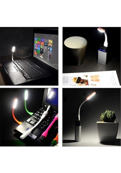Koodmax Taşınabilir Usb Led Lamba Işık Laptop Kitap Okuma Klavye Aydınlatma - 17cm - Mor