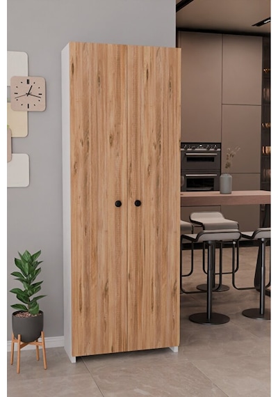 150 Cm 2 Kapaklı 5 Raflı Çok Amaçlı Mutfak Dolabı Kiler Düzenleyici Organizer Ve Erzak Dolabı Atlantik Çam - Beyaz 150 Cm 2 Kapaklı 5 Raflı Çok Amaçlı Mutfak Dolabı Kiler Düzenleyici Organizer Ve Erzak Dolabı Atlantik Çam - Beyaz