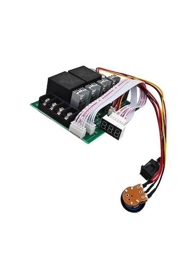 60a Dc Motor Pwm Hız Kontrol Kartı 10v-55v Dijital Ekranlı Sürücü İleri Geri Yön Şalterli Kademesiz Potansiyometreli Güç