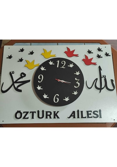 Mrchediyesepeti Duvar Saatleri Kişiye Özel Tasarım Şık Ve Kaliteli No924 Çok Renkli