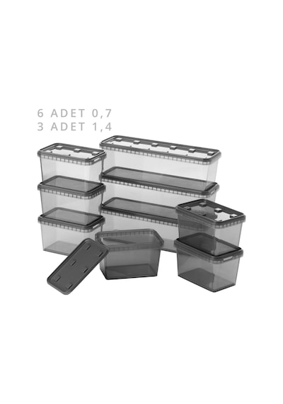 Cvs Home DN0128 Saklama Kabı 9'lu Gri