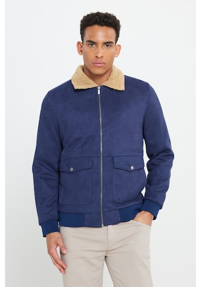 Ac&Co / Altınyıldız Classics Erkek Lacı Standart Fit Normal Kesim Gömlek Yaka Mont Lacivert Ac&Co / Altınyıldız Classics Erkek Lacı Standart Fit Normal Kesim Gömlek Yaka Mont Lacivert