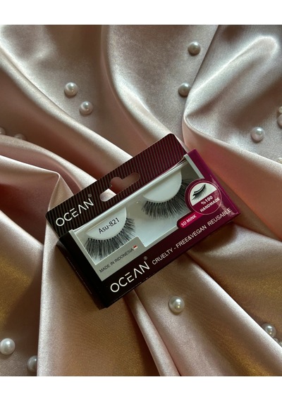 Ocean Asu 821 5d Mink Doğal Görünümlü Şerit Takma Kirpik Tekrar Kullanılabilir Vegan